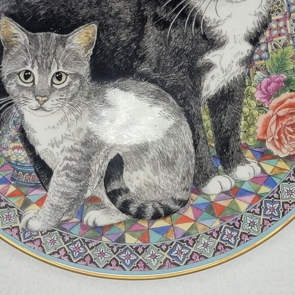 Vintage Royal Worcester Schilling & Sixpence Purrfect Friends Sue Sculland GUC - Picture 2 of 12